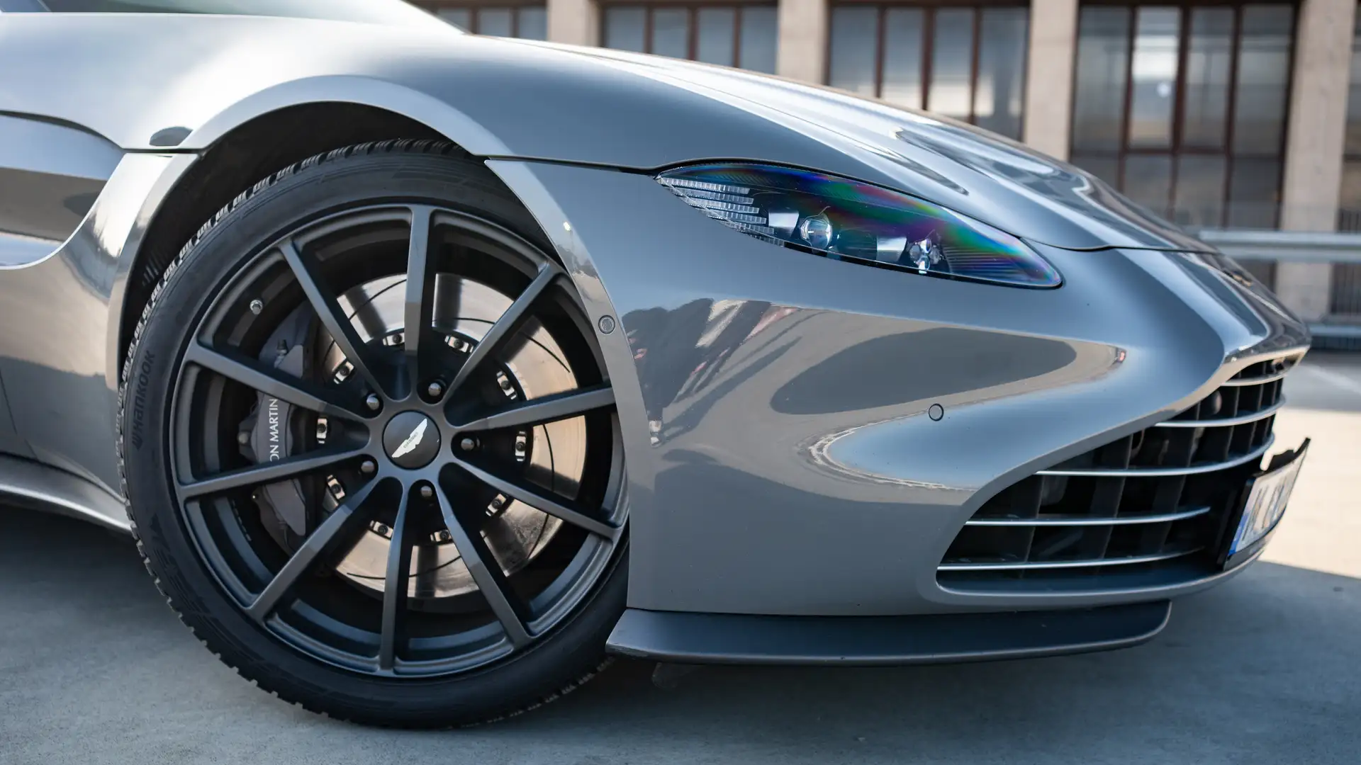 The front rim of our Aston Martin Vantage Roadster in detail.